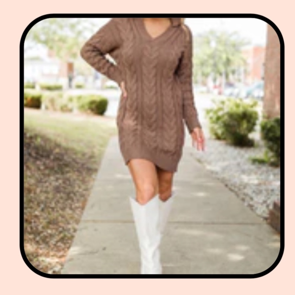 Pink Lily Sweater Dress